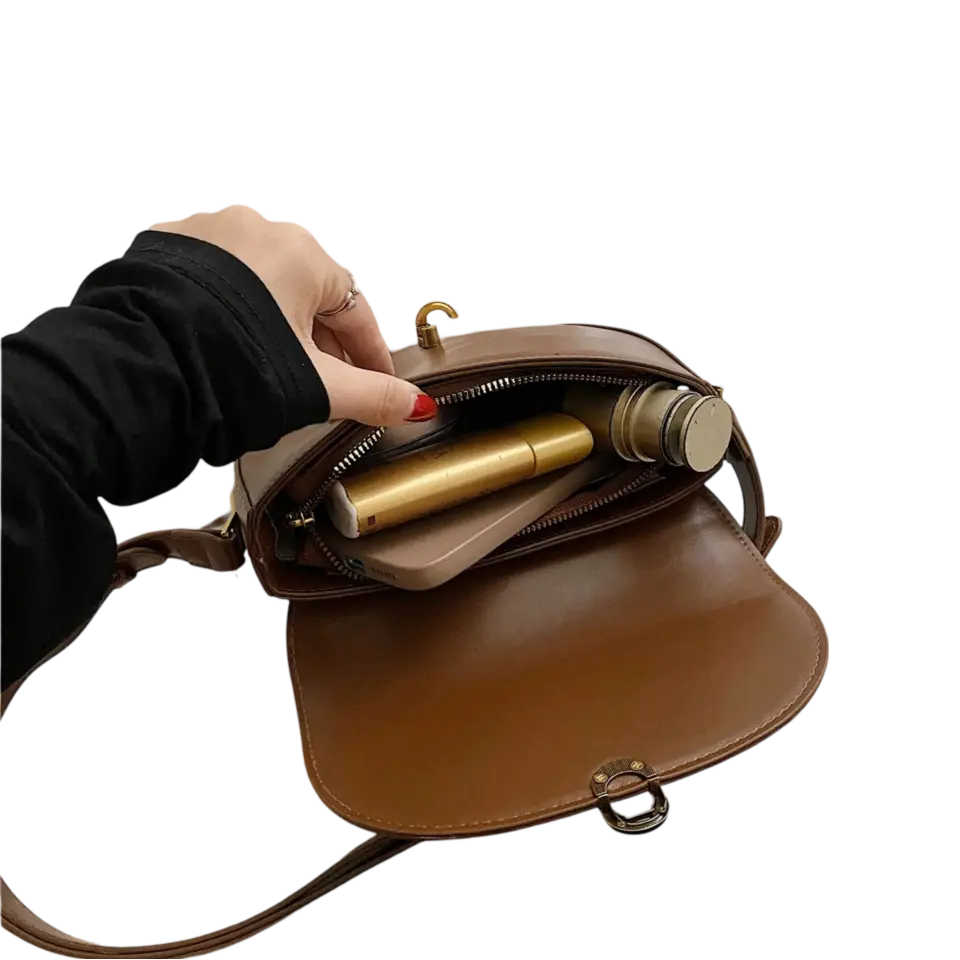 Bolsa Transversal Ulisses Alto Padrão - Shoulder Bag Retro | Couro de Qualidade